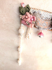 Handmade beautiful pastel color Toran/decorative doorway hanging, 41 inches, C